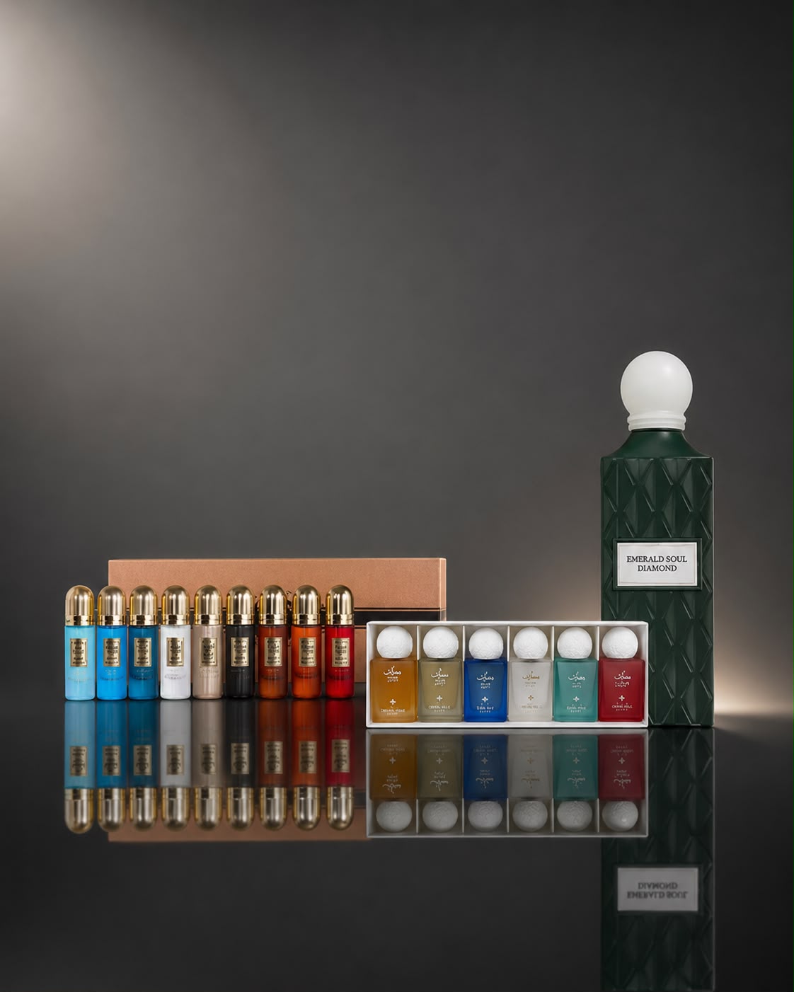 عرض 16 قطعة — Tobacco + Musk + Emerald Soul Diamond